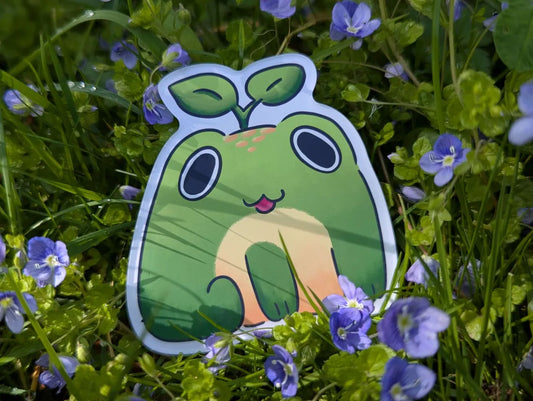 Apple frog magnet