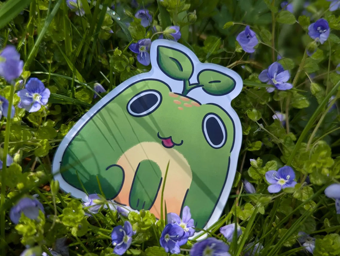 Apple frog magnet