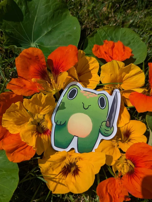 Knife frog magnet