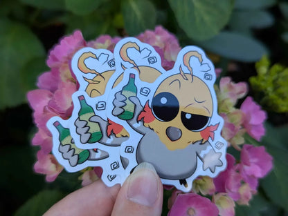 Drunk bird sticker