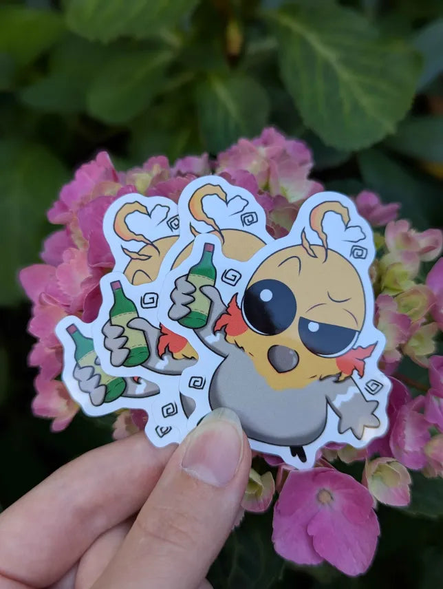 Drunk bird sticker